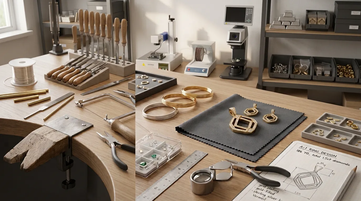 b2b jewelry manufacturing finish selection